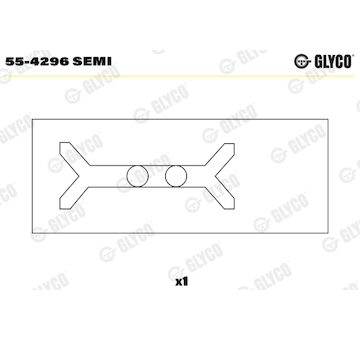 Ložiskové pouzdro, ojnice GLYCO 55-4296 SEMI