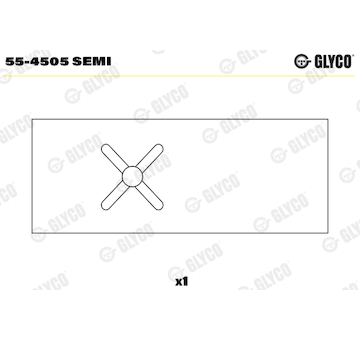 Ložiskové pouzdro, ojnice GLYCO 55-4505 SEMI