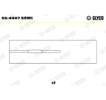 Ložiskové pouzdro, ojnice GLYCO 55-4507 SEMI