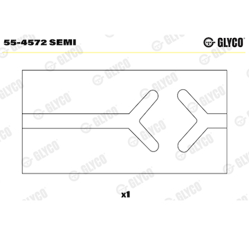 Ložiskové pouzdro, ojnice GLYCO 55-4572 SEMI