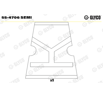 Ložiskové pouzdro, ojnice GLYCO 55-4706 SEMI