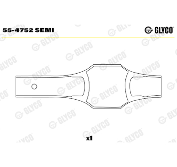 Ložiskové pouzdro, ojnice GLYCO 55-4752 SEMI