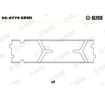 Ložiskové pouzdro, ojnice GLYCO 55-4779 SEMI