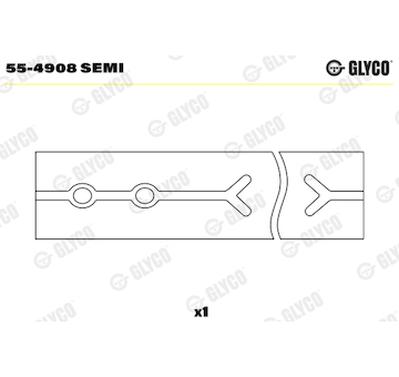 Ložiskové pouzdro, ojnice GLYCO 55-4908 SEMI