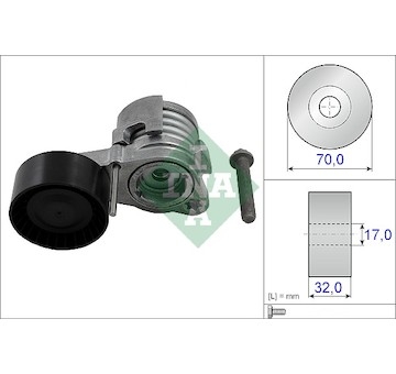 Napínák, žebrovaný klínový řemen INA 534 0432 10