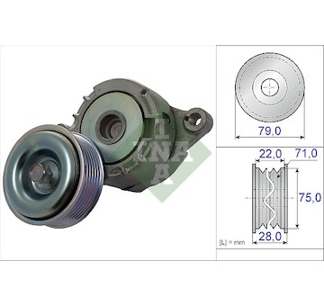 Napínák, žebrovaný klínový řemen INA 534 0508 10