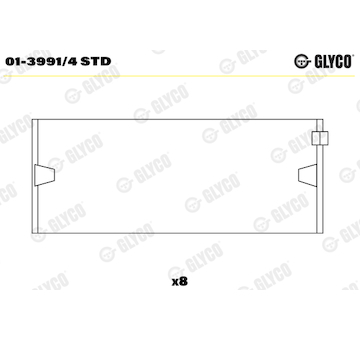 Ojniční ložisko GLYCO 01-3991/4 STD