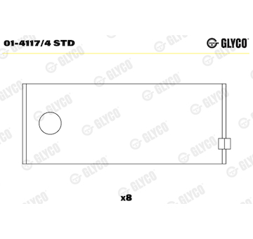 Ojniční ložisko GLYCO 01-4117/4 STD
