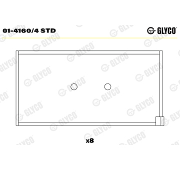 Ojniční ložisko GLYCO 01-4160/4 STD