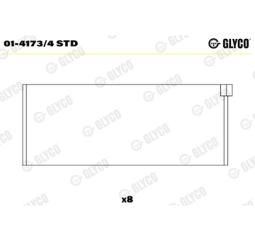 Ojniční ložisko GLYCO 01-4173/4 STD