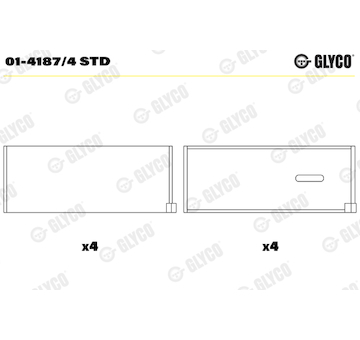 Ojniční ložisko GLYCO 01-4187/4 STD