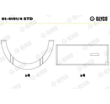 Ojniční ložisko GLYCO 01-4191/4 STD