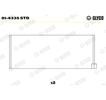 Ojniční ložisko GLYCO 01-4335 STD