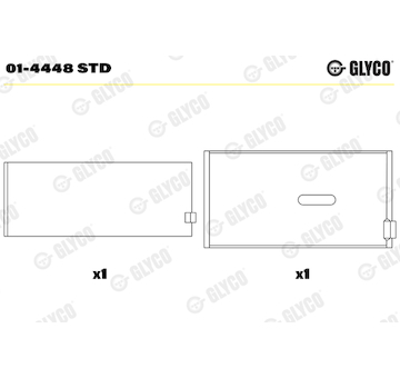 Ojniční ložisko GLYCO 01-4448 STD