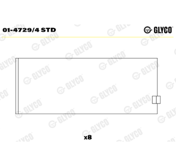 Ojniční ložisko GLYCO 01-4729/4 STD