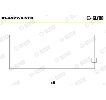 Ojniční ložisko GLYCO 01-4977/4 STD