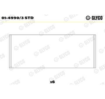 Ojniční ložisko GLYCO 01-4990/3 STD