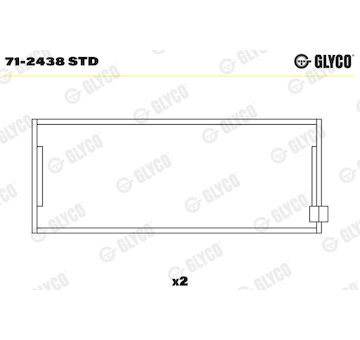 Ojniční ložisko GLYCO 71-2438 STD