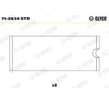 Ojniční ložisko GLYCO 71-2834 STD
