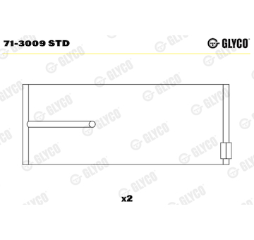 Ojniční ložisko GLYCO 71-3009 STD