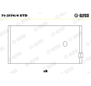 Ojniční ložisko GLYCO 71-3174/4 STD