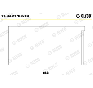 Ojniční ložisko GLYCO 71-3427/6 STD