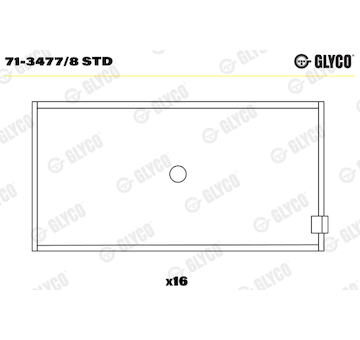 Ojniční ložisko GLYCO 71-3477/8 STD