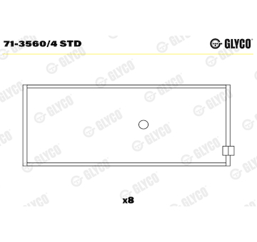 Ojniční ložisko GLYCO 71-3560/4 STD