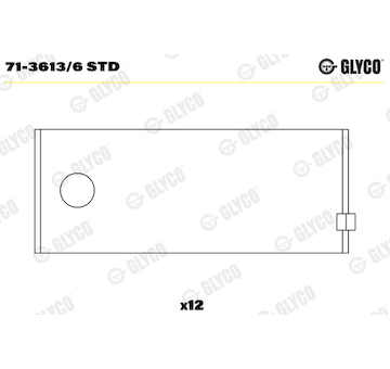 Ojniční ložisko GLYCO 71-3613/6 STD