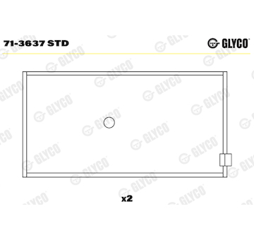 Ojniční ložisko GLYCO 71-3637 STD