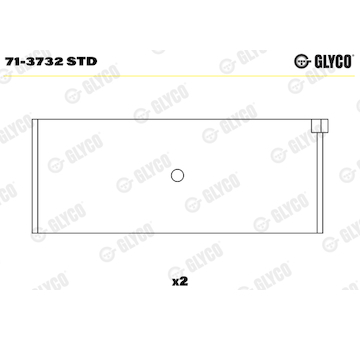 Ojniční ložisko GLYCO 71-3732 STD