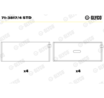 Ojniční ložisko GLYCO 71-3817/4 STD