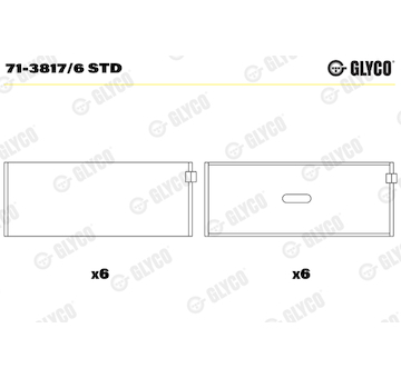 Ojniční ložisko GLYCO 71-3817/6 STD