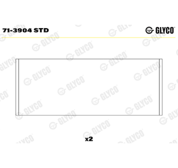Ojniční ložisko GLYCO 71-3904 STD