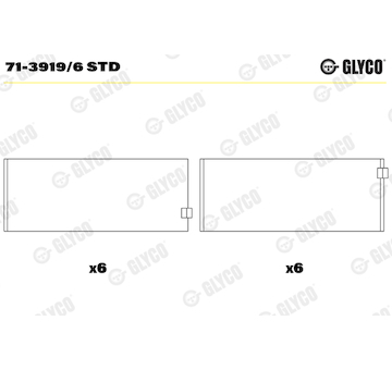 Ojniční ložisko GLYCO 71-3919/6 STD