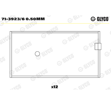 Ojniční ložisko GLYCO 71-3923/6 0.50MM