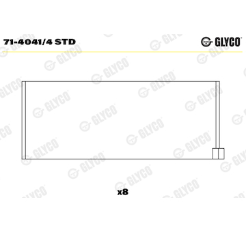 Ojniční ložisko GLYCO 71-4041/4 STD