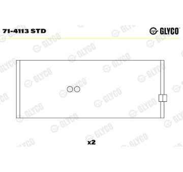 Ojniční ložisko GLYCO 71-4113 STD
