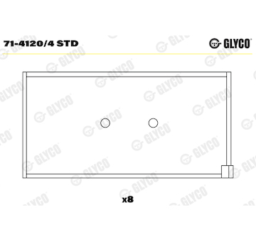 Ojniční ložisko GLYCO 71-4120/4 STD