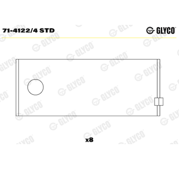 Ojniční ložisko GLYCO 71-4122/4 STD