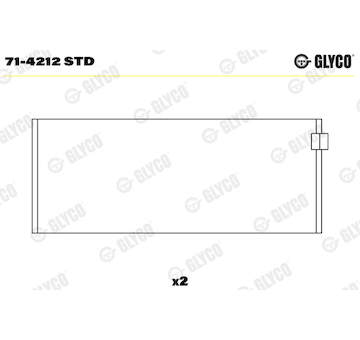 Ojniční ložisko GLYCO 71-4212 STD