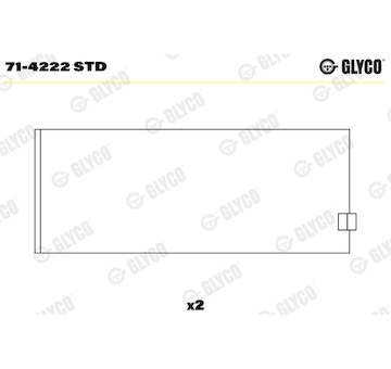 Ojniční ložisko GLYCO 71-4222 STD