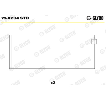 Ojniční ložisko GLYCO 71-4234 STD