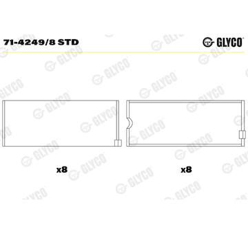 Ojniční ložisko GLYCO 71-4249/8 STD