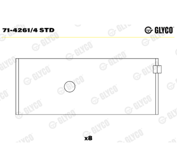 Ojniční ložisko GLYCO 71-4261/4 STD