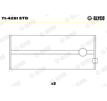 Ojniční ložisko GLYCO 71-4281 STD