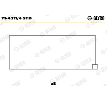 Ojniční ložisko GLYCO 71-4311/4 STD