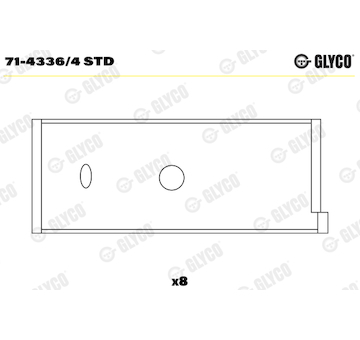 Ojniční ložisko GLYCO 71-4336/4 STD