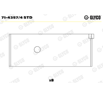 Ojniční ložisko GLYCO 71-4357/4 STD