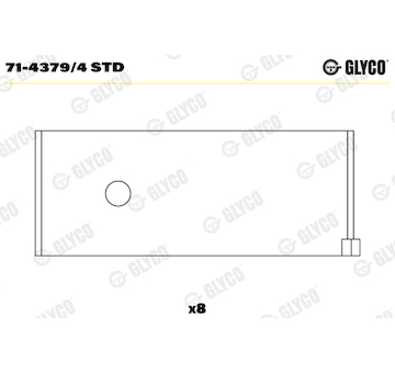 Ojniční ložisko GLYCO 71-4379/4 STD